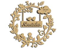 Placa Girlanda Nuvem Customizável