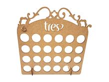 Porta Cápsulas 3 Corações Placa