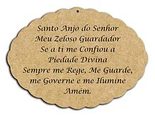 Placa Oval Oração Santo Anjo