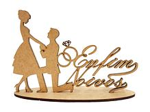 Topo de Bolo Enfim Noivos