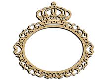 Moldura Arabesco Coração Com Coroa