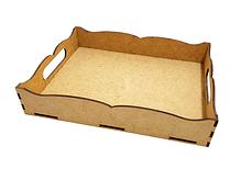 Bandeja Com Pegador Retangular Média