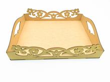 Bandeja Floral Retangular Grande